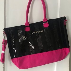 Victoria’s secret sequin tote bag